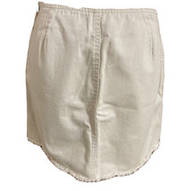 Denim J.Crew Light Tan Mini Skirt Sz 4 Chinos Distressed Hem Short Zipper - £12.69 GBP