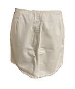 Denim J.Crew Light Tan Mini Skirt Sz 4 Chinos Distressed Hem Short Zipper - £12.49 GBP