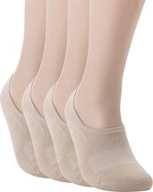 Health-Focused Unisex No Show Socks with Cushioned Support - 4 Pack in B... - $24.70