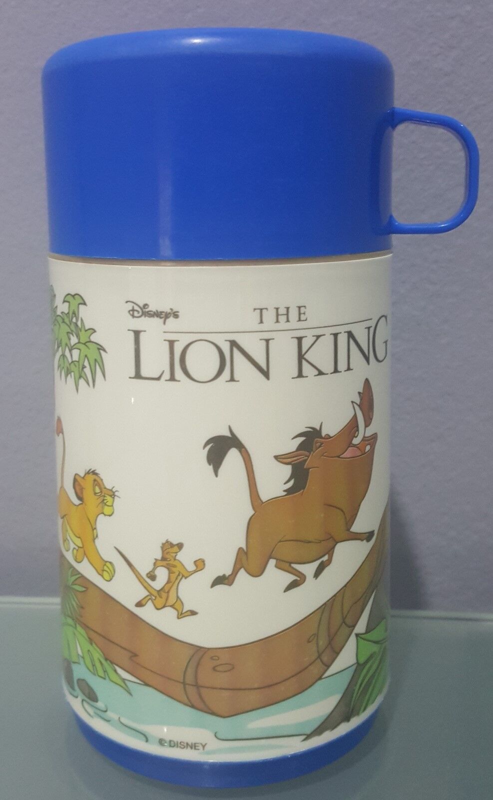 I) Disney's The Lion King Plastic Lunch Box Thermos Aladdin 8 Ounce 6.5" - $5.93