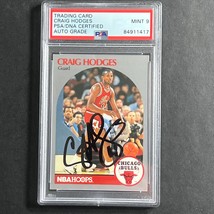 1990 NBA Hoops #64 Craig Hodges Signed Card AUTO 9 PSA Slabbed Bulls - £64.13 GBP