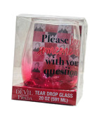 The DeVIL Wears Prada Tear Drop Glass 20 Oz-Please Bore Someone Else Wit... - $45.73 CAD