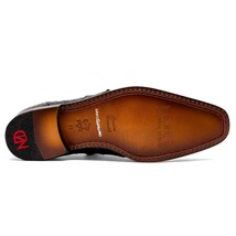 Lacio Genuine Caiman Crocodile Dress Derby's Shoes Black image 6