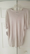 Liz Claiborne Women&#39;s Petite Large Oatmeal Heather Mult Top (NEW) - £15.54 GBP