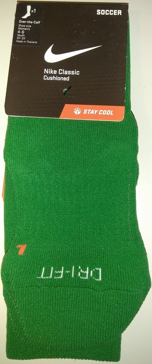  Nike Men's Park III GREEN Soccer Socks #394385 Sz S - $13.99