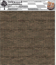 Dollhouse Flooring 6 mil Peel &amp; Stick Vinyl 12&quot; x 12&quot; - Brown Stone Tiles 014 - £4.68 GBP