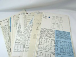 Lot Vintage Sewing Pattern Back Panels Ephemera Scrapbooking Junk Journal 32779 - £14.85 GBP
