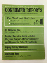 VTG Consumer Reports Magazine March 1969 Your Teeth and Their Care Tooth... - £11.10 GBP