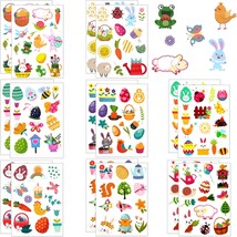 16 Sheets Easter Stickers for Kids Easter Cute Stickers Easter Bunny Egg... - $15.80