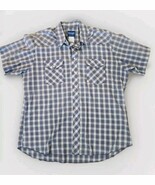 Vintage Wrangler Shirt Rustler 70&#39;s Pearl Snap Western Plaid Mens Size L... - €14,57 EUR