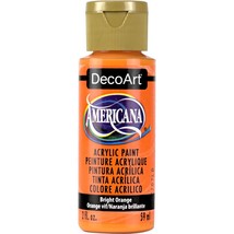 DecoArt Americana Acrylic Paint 2oz - Bright Orange - Semi-Opaque - £13.46 GBP