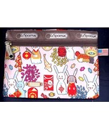THE YEAR OF THE RABBIT Print Ballistic Fabric Zippered CarryAll Pouch Ba... - £14.89 GBP