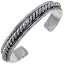 Native American Navajo Sterling Silver Twisted Wire Mens Womens Bracelet s6.5-7 - £255.39 GBP