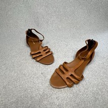 COLE HAAN NikeAir Soles Womens Gladiator Flat Leather Sandals Brown Tan SZ 6.5B - £21.59 GBP