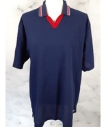 Timeout for Her Blue Golf Polo Shirt Women&#39;s Size 2XL 22-24 V Neck Colla... - $353.58 MXN