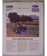 1990 Ford 105A Rotary Tiller Color Specifications Sheet - £7.99 GBP