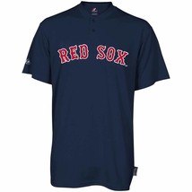 Majestic Brand ~ Navy Blue ~ &quot;RED SOX&quot; ~ Youth Size Medium ~ Short Sleev... - £11.77 GBP