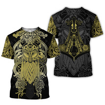 Viking tattoo son of valhala t shirts Men Steampunk 3D O-neck quick-dryi... - €8,57 EUR