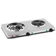 Salton THP528 Portable Double Burner Cooktop Stainless Steel - £55.00 GBP