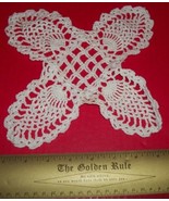 Home Treasure Linen Table Decor Doily Pair 4 Sided Pineapple Cream Doill... - $23.74