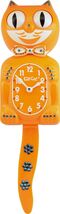 Festive Orange Kit-Cat Klock Blue Flower Swarovski Bow Crystals Jeweled ... - $145.95