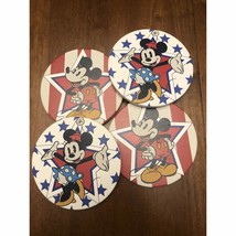 Set Of (4) Mickey/Minnie Patriotic Coasters - £11.59 GBP