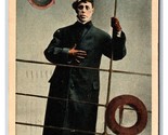 Comic Man On Ship is Seasick Very Unsettled 1909 DB Postcard S3 - $5.31