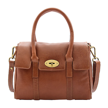 DR304 Women&#39;s Leather Shoulder Handbag Hobo Dress Bag Cognac - £95.45 GBP