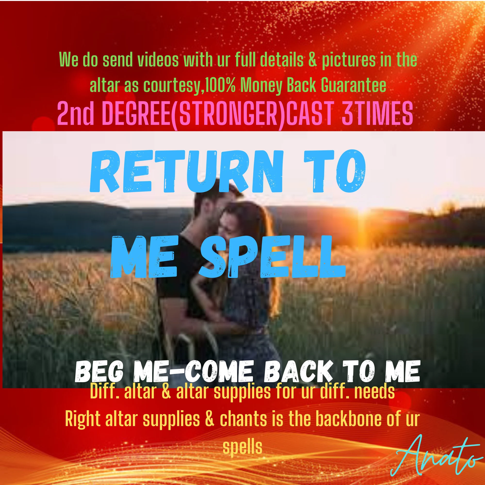 Bring Back My Ex Spell, COME BACK to ME Spell, Super Powerful Spell, Call me - £493.61 GBP