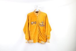 Vintage 90s Streetwear Boys Medium Distressed Hip Hop Velour Track Jacke... - £27.09 GBP