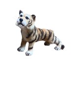 Realistic Tiger Figurine - Faux Fur &amp; Handcrafted - 8&quot; Lifelike Wild Cat... - £22.15 GBP