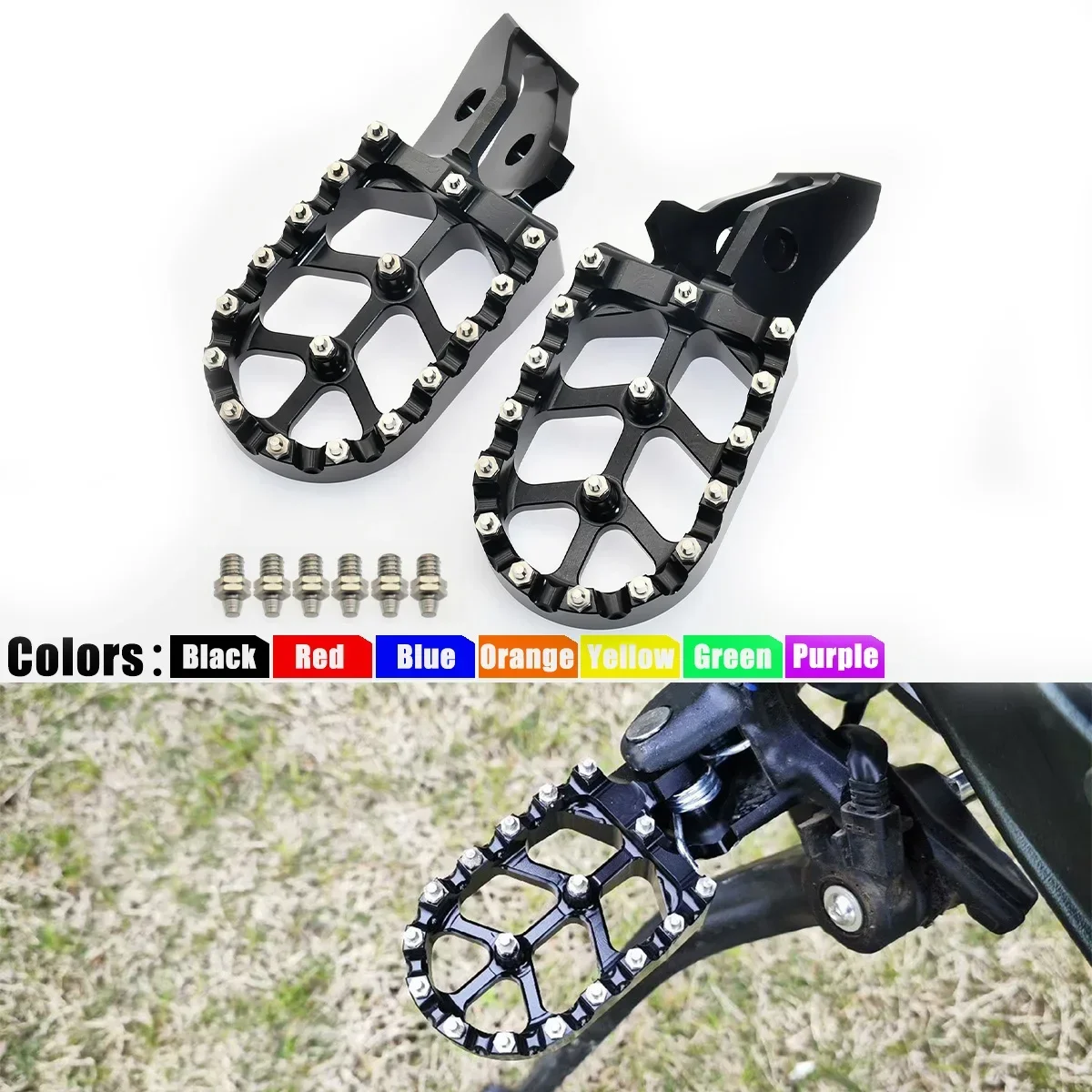 Footrest Foot Pegs Footpegs Rests Pedals For Sur-Ron Surron Ultrabee Ult... - $54.77+