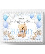 Blue Baby Bear With Balloons Edible Image Cake Topper Baby Shower, Frost... - $24.50 CAD