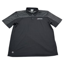 Stormtech Shirt Mens M Black Gray Polo H2XDry Activewear Short Sleeve AR... - £14.69 GBP
