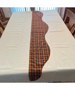 Fall Harvest Reversible Table Mantle Runner Wavy Edge Farmhouse Country ... - $18.00