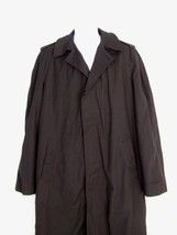 US Navy All Weather Black Trench Rain Coat With Liner Men&#39;s Size 38 XLong - £36.31 GBP