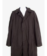 US Navy All Weather Black Trench Rain Coat With Liner Men&#39;s Size 38 XLong - £36.33 GBP