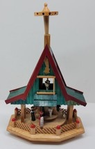 Vtg Wooden Handmade Windmill Christmas Holiday Nativity Scene Home Decor As Is - £15.45 GBP