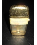 Vintage SCRIPTO Mini VU Lighter Bullet Hole White Band &amp; Gold Tone Lighter  - $14.99