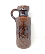 Vintage W Germany Pottery Floor Vase Handled Jug MCM 60s Onion Design 18... - £99.91 GBP