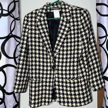 Benard Holtzman, Harve Benard, houndstooth one button blazer size 8 - £25.61 GBP