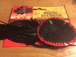 Sequin Pirate Eye Patch - Use For CosPlay, Dress-Up, Halloween, or Theater! - £3.15 GBP