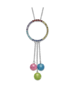 Sentimental Expressions Silver Polished Multicolor CZ Color Me Happy Nec... - $88.59 CAD