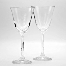 Mikasa Illusion 8 5/8&quot; Clear Water Wine Goblet Blown Glass Stemware 10 o... - $24.74