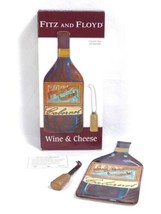 Fitz and Floyd WINE &amp; CHEESE Cabernet Tray &amp; Spreader Set - NEW in Box - £15.49 GBP