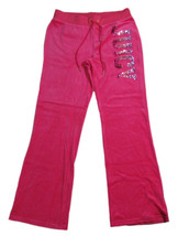 Juicy Couture Womens Velour Sweatpants Pink with Bling Sequins Size Medi... - $44.99
