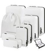 Compression Packing Cubes 8 Set Travel Packing Cubes for Carry on Suitca... - £39.72 GBP