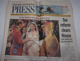 Vintage Grand Rapids Press MI April 2011 The Royal Wedding - $3.99