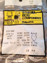 ECG162 NPN SI VERTICAL DEFLECTION 300V NEW IN PACKAGE - $2.70