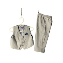 Happy Fella Tuxedo Gray Pants Vest Pinstripe Toddler Baby Size 18 Months... - £7.44 GBP